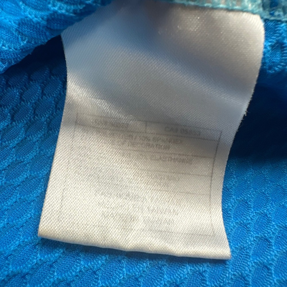 Y2K Nike Sphere Shirt Mens Large Blue Textured Honeycomb Training Short Sleeve - Picture 7 of 9